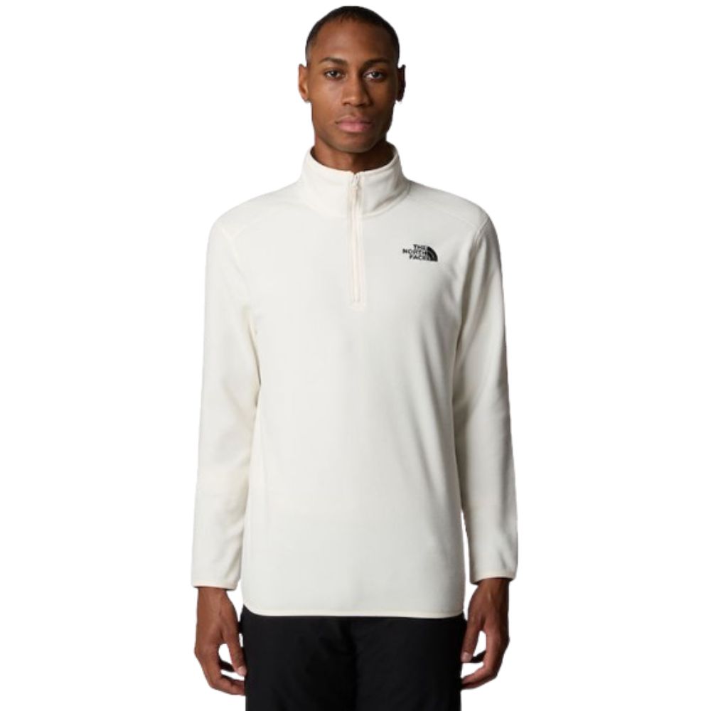 THE NORTH FACE MEN WHITE 1/4 ZIP FLEECE